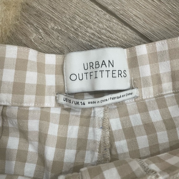 Urban outfitters tan white gingham pants - Picture 2 of 5